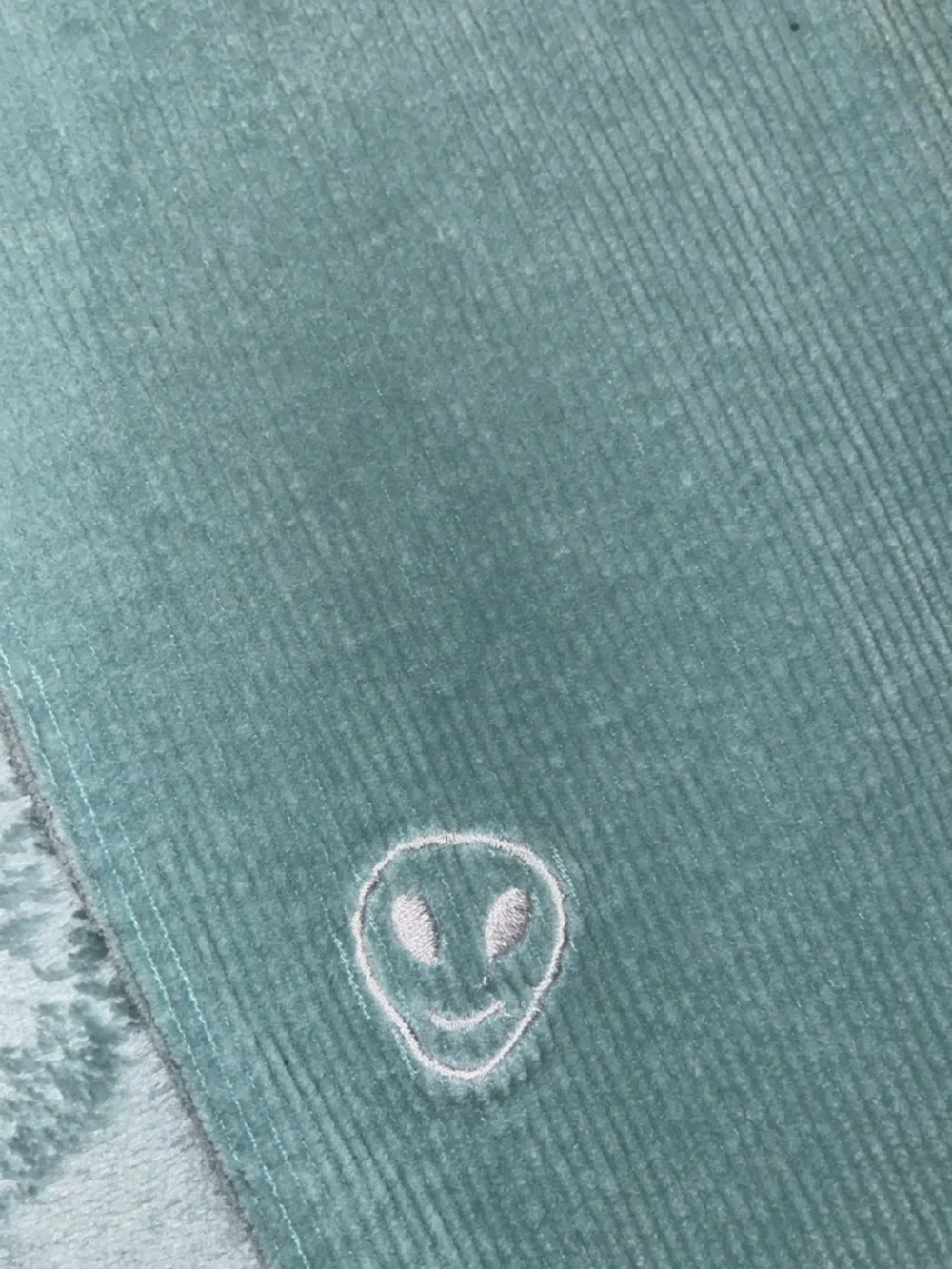 PacSun Embroidered Corduroy Trouser Pants Slim Fit Aqua  Medium (NWOT)